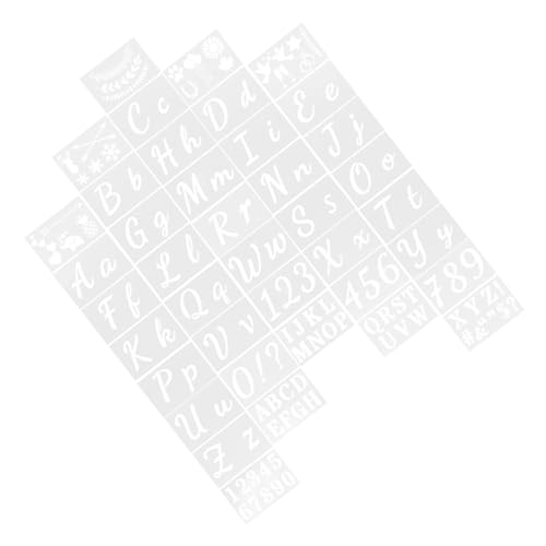 ORFOFE Wiederverwendbare Buchstaben Schablonen aus Pet Kunststoff Teiliges Große Muster für Wandmalerei DIY Bastelprojekte Sicher und Langlebig Leicht zu Reinigen ORFOFE Wiederverwendbare Buchstaben Schablonen aus Pet Kunststoff Teiliges Große Muster für Wandmalerei DIY Bastelprojekte Sicher und Langlebig Leicht zu Reinigen von ORFOFE