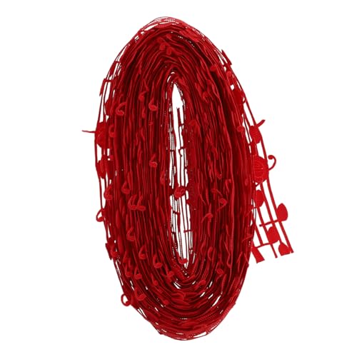 ORFOFE Yards Rotes Musiknoten Satinband Polyester Strapazierfähig DIY Geschenkverpackung Party Favor Dekoration für Nähen Basteln Kleidung von ORFOFE