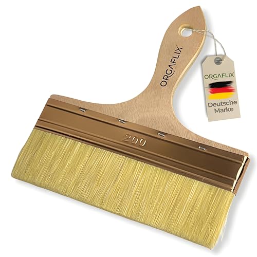 ORGAFLIX Flächenstreicher 200mm XXL Sonderedition - Für große Flächen, Öl, Lasur, Beizen, Lacke, Acryl, Kreidefarbe, Lasurpinsel Holz außen, Ölpinsel Holz, Flachpinsel, Lackpinsel, Pinsel breit ORGAFLIX Flächenstreicher 200mm XXL Sonderedition - Für große Flächen, Öl, Lasur, Beizen, Lacke, Acryl, Kreidefarbe, Lasurpinsel Holz außen, Ölpinsel Holz, Flachpinsel, Lackpinsel, Pinsel breit von ORGAFLIX