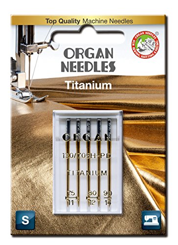 Organ Needles 5116000BL Maschinennadeln, Gold/Silber, 75/90 Größe, 5 von ORGAN NEEDLES