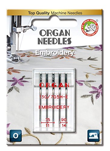 Organ Needles 5470000BL Maschinennadeln, Silber, 75/90 Größe, 5 von Organ Needles
