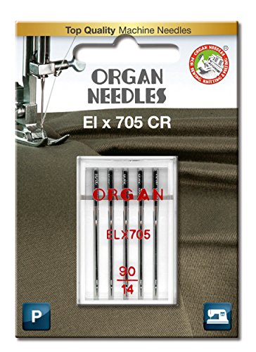 Organ Needles 5486090BL Maschinennadeln, Silber, 90/14 Größe, 5 von Organ