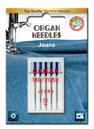 Organ Needles 5524090BL Maschinennadeln, Silber, 90/14 Größe, 5 von ORGAN NEEDLES