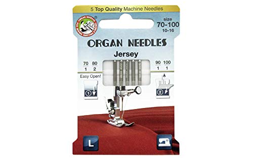 ORGAN NEEDLES Jersey Sortiment (1 Ea 70/90/100-2ea 80) Eco Pack Nadeln von Organ