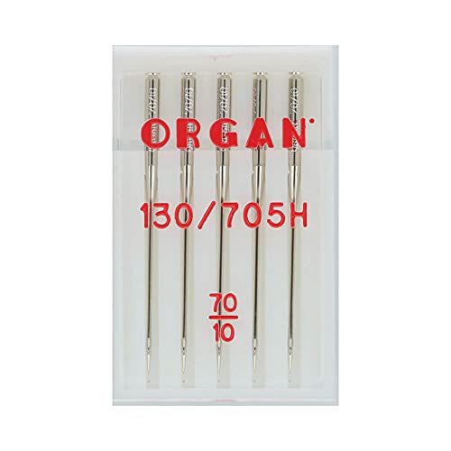 Organ Needles 5105070 Maschinennadeln, Silber, 70/10 Größe, 5 Count Organ Needles 5105070 Maschinennadeln, Silber, 70/10 Größe, 5 Count von ORGAN NEEDLES