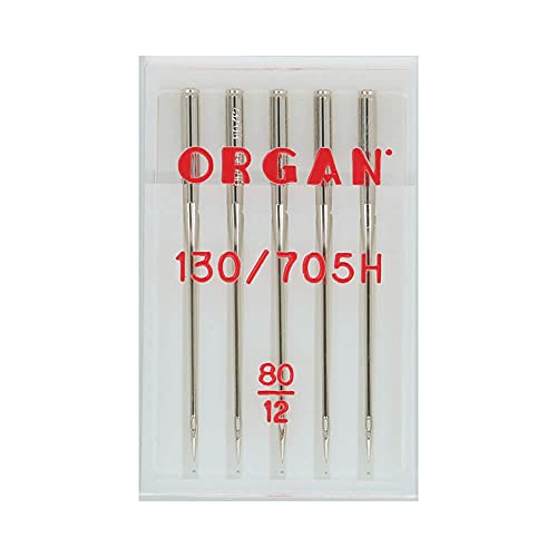 Organ Needles 5105080 Maschinennadeln, Silber, 80/12 Größe, 5 Count Organ Needles 5105080 Maschinennadeln, Silber, 80/12 Größe, 5 Count von ORGAN NEEDLES