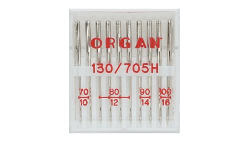 Organ Needles 5129000 Maschinennadeln, Silber, 70/100 Größe, 10 Count Organ Needles 5129000 Maschinennadeln, Silber, 70/100 Größe, 10 Count von ORGAN NEEDLES