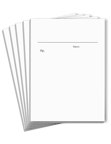 ORGASET Privatrezept für Ärzte | 250 Blätter | DIN A6 | geleimt | 5x50 Blatt Rezeptblock | Weiß von ORGASET