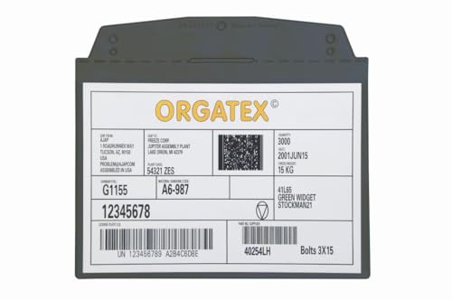 ORGATEX Sichttasche DIN A5 quer | Schutzhülle, Dokumentenhülle | Weich-PVC Dokumententasche | Sichttasche zum Anhängen, Dokumentenmappe, ideal für Farbleitsysteme | 10er Pack, Dunkelgrau von ORGATEX