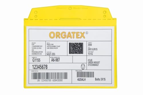 ORGATEX Sichttasche DIN A5 quer | Schutzhülle, Dokumentenhülle | Weich-PVC Dokumententasche | Sichttasche zum Anhängen, Dokumentenmappe, ideal für Farbleitsysteme | 10er Pack, Gelb ORGATEX Sichttasche DIN A5 quer | Schutzhülle, Dokumentenhülle | Weich-PVC Dokumententasche | Sichttasche zum Anhängen, Dokumentenmappe, ideal für Farbleitsysteme | 10er Pack, Gelb von ORGATEX