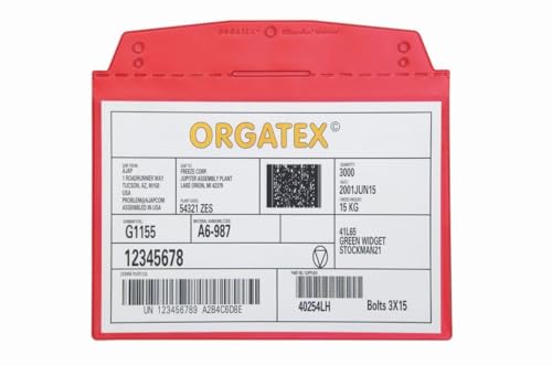 ORGATEX Sichttasche DIN A5 quer | Schutzhülle, Dokumentenhülle | Weich-PVC Dokumententasche | Sichttasche zum Anhängen, Dokumentenmappe, ideal für Farbleitsysteme | 10er Pack, Rot ORGATEX Sichttasche DIN A5 quer | Schutzhülle, Dokumentenhülle | Weich-PVC Dokumententasche | Sichttasche zum Anhängen, Dokumentenmappe, ideal für Farbleitsysteme | 10er Pack, Rot von ORGATEX