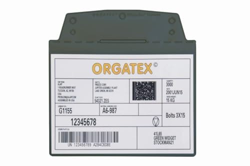 ORGATEX Sichttasche DIN A6 quer | Schutzhülle, Dokumentenhülle | Weich-PVC Dokumententasche | Sichttasche zum Anhängen, Dokumentenmappe, ideal für Farbleitsysteme | 10er Pack, Dunkelgrau von ORGATEX