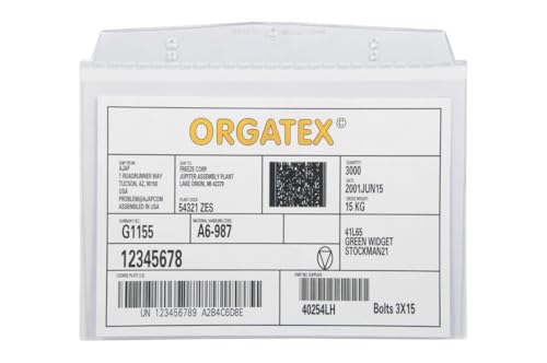 ORGATEX Sichttasche DIN A7 quer | Schutzhülle, Dokumentenhülle | Weich-PVC Dokumententasche | Sichttasche zum Anhängen, Dokumentenmappe, ideal für Farbleitsysteme | 10er Pack, Transparent von ORGATEX