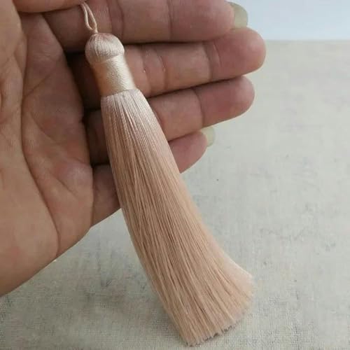 12 cm Quaste aus Polyester, Hängering, Seil, Quasten, Fransenbesatz, DIY-Nähzubehör, Heimvorhang, Anhänger, Dekoration, 2 Stück, Roter Mond 12 cm Quaste aus Polyester, Hängering, Seil, Quasten, Fransenbesatz, DIY-Nähzubehör, Heimvorhang, Anhänger, Dekoration, 2 Stück, Roter Mond von ORGEFY