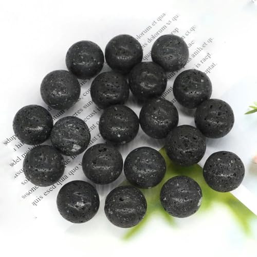 16 mm Kristallkugel, Steinkugel, Heimdekor, Taschenedelstein, Quarz, runde Perle, Mineralprobe, vulkanische Lava, 20 Stück 16 mm Kristallkugel, Steinkugel, Heimdekor, Taschenedelstein, Quarz, runde Perle, Mineralprobe, vulkanische Lava, 20 Stück von ORGEFY