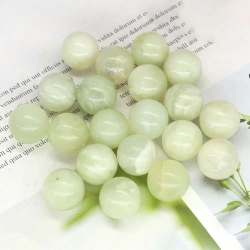 16 mm Kristallkugel, Steinkugel, Heimdekoration, Taschen-Edelstein, Quarz, runde Perle, Mineralprobe, Xiuyu Jade, 20 Stück 16 mm Kristallkugel, Steinkugel, Heimdekoration, Taschen-Edelstein, Quarz, runde Perle, Mineralprobe, Xiuyu Jade, 20 Stück von ORGEFY