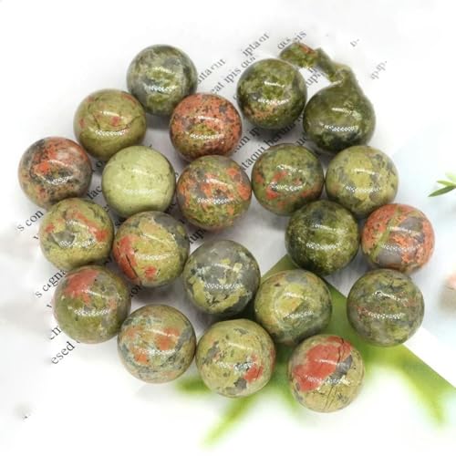 16 mm Kristallkugel Steinkugel Wohnkultur Taschen-Edelstein Quarz runde Perlen Mineralprobe Unakit 5 Stück 16 mm Kristallkugel Steinkugel Wohnkultur Taschen-Edelstein Quarz runde Perlen Mineralprobe Unakit 5 Stück von ORGEFY