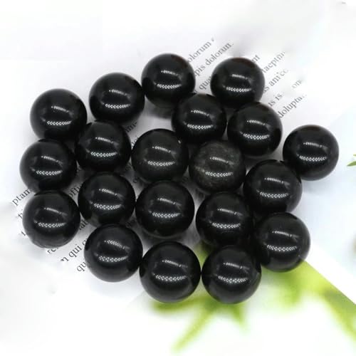 16 mm Kristallkugel Steinkugel Wohnkultur Taschen-Edelstein Quarz runde Perlen Mineralprobe schwarzer Obsidian 20 Stück 16 mm Kristallkugel Steinkugel Wohnkultur Taschen-Edelstein Quarz runde Perlen Mineralprobe schwarzer Obsidian 20 Stück von ORGEFY