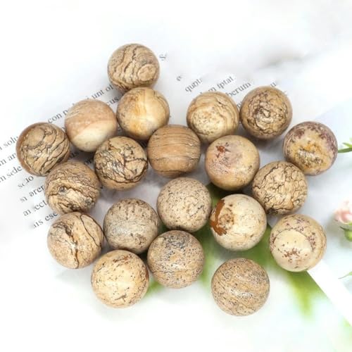 16 mm Kristallkugel Steinkugel Wohnkultur Taschen-Edelstein Quarz runde Perlen Mineralprobenbild Jaspis 20 Stück 16 mm Kristallkugel Steinkugel Wohnkultur Taschen-Edelstein Quarz runde Perlen Mineralprobenbild Jaspis 20 Stück von ORGEFY