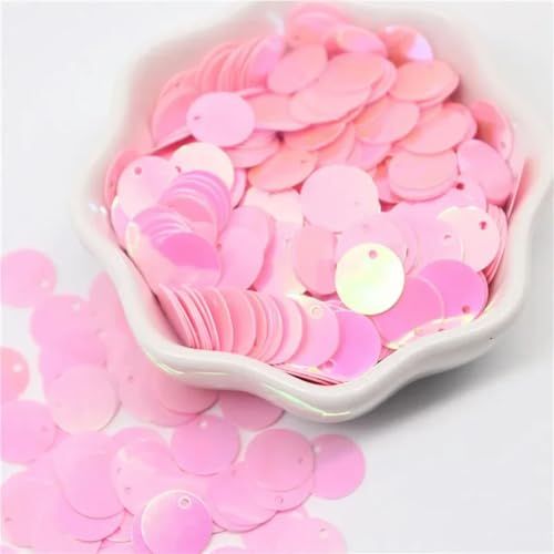 Pailletten, 10, 15, 20, 25, 30 mm, flach, rund, lose Pailletten, Nähzubehör für Kleidungsstücke, ab pink, 20 mm, 20 g, 180 Stück Pailletten, 10, 15, 20, 25, 30 mm, flach, rund, lose Pailletten, Nähzubehör für Kleidungsstücke, ab pink, 20 mm, 20 g, 180 Stück von ORGEFY