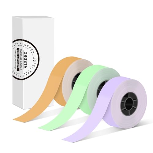 ORGSTA Etiketten Selbstklebend Klebeetiketten Aufkleber Beschriften Beschriftungsetiketten Selbstklebende Sticker Labels Kontinuierliche 15mm x7M/rolle 3 Rollen für S001 von ORGSTA