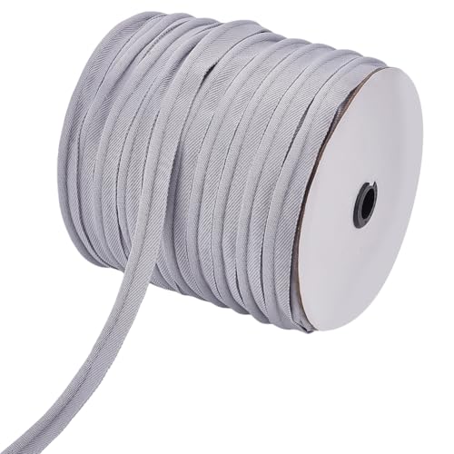 ORIGACH 100 Yard/91 m Paspelband Baumwolle grobe Kordel zum nähen Paspelband baumwolle zum Polsterbesatz DIY Bastelkantenbesatz Für Stoff Stoff Steppdecke, Grau von ORIGACH