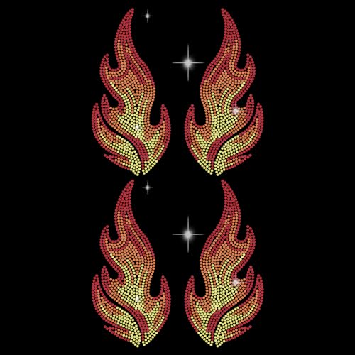ORIGACH 2 Blatt Bling Flames Strass Bügelbilder Wärmeübertragung Aufkleber Flamme Bügelbilder Aufkleber für T-Shirt Jacke Taschen DIY Dekoratives Zubehör ORIGACH 2 Blatt Bling Flames Strass Bügelbilder Wärmeübertragung Aufkleber Flamme Bügelbilder Aufkleber für T-Shirt Jacke Taschen DIY Dekoratives Zubehör von ORIGACH