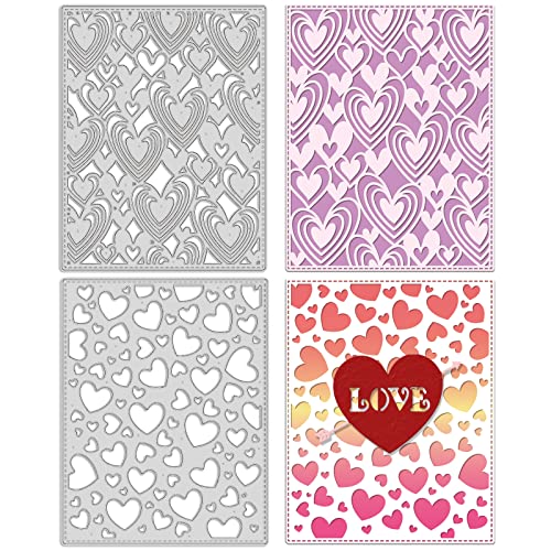ORIGACH 2 Stück Herz Hintergrund Rahmen Metall Stanzformen Schablonen, Valentinstag Thema Hintergrund Stanzformen für die Kartenherstellung Album Kunst Handwerksbedarf ORIGACH 2 Stück Herz Hintergrund Rahmen Metall Stanzformen Schablonen, Valentinstag Thema Hintergrund Stanzformen für die Kartenherstellung Album Kunst Handwerksbedarf von ORIGACH
