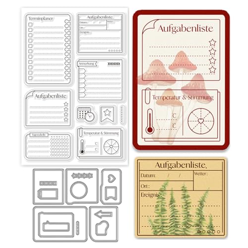 ORIGACH 2025 Deutscher Plan und Zeitplan Stanzformen und Stempelset für DIY Scrapbooking Album Dekorative Papierformen Kartenherstellung ORIGACH 2025 Deutscher Plan und Zeitplan Stanzformen und Stempelset für DIY Scrapbooking Album Dekorative Papierformen Kartenherstellung von ORIGACH