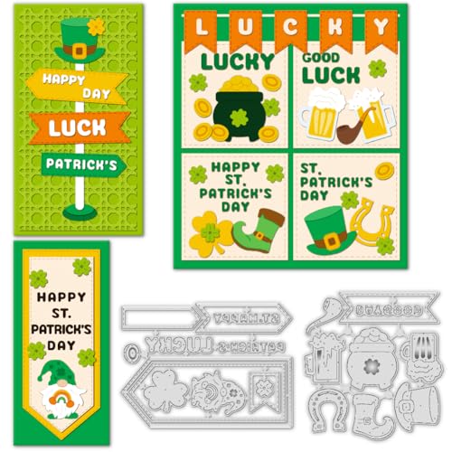ORIGACH 21 Stück St. Patrick'S Day Stanzschablonen Kleeblätter Etiketten Metall-Stanzformen für Die Kartenherstellung Scrapbooking Fotoalbum Handgefertigtes Geschenk ORIGACH 21 Stück St. Patrick'S Day Stanzschablonen Kleeblätter Etiketten Metall-Stanzformen für Die Kartenherstellung Scrapbooking Fotoalbum Handgefertigtes Geschenk von ORIGACH