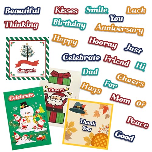 ORIGACH 27 STÜCKE Stanzformen Inspirierende Metallwörter gestanzt für Jubiläum Geburtstag englische Wörter gestanzte Schablone für DIY Scrapbooking Kartenherstellungszubehör ORIGACH 27 STÜCKE Stanzformen Inspirierende Metallwörter gestanzt für Jubiläum Geburtstag englische Wörter gestanzte Schablone für DIY Scrapbooking Kartenherstellungszubehör von ORIGACH