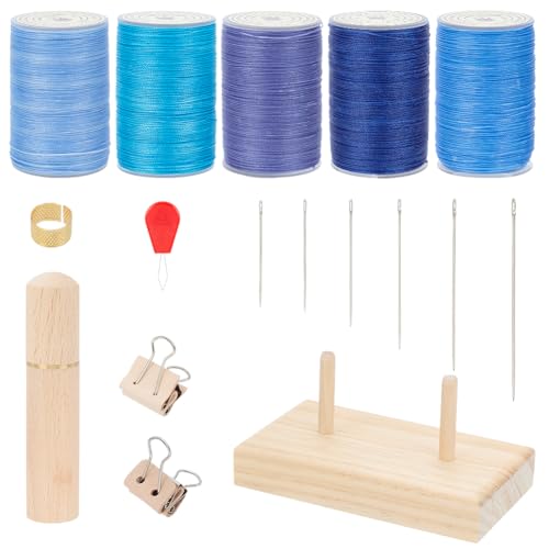ORIGACH 37 Stück Nähset Grundausstattung Mit Blue Pro Wachsfäden Nähnadeln Fingerhut Nähgarnständer Für Nähtaschen Jeanskleidung Jacke Geldbörsen Handwerk ORIGACH 37 Stück Nähset Grundausstattung Mit Blue Pro Wachsfäden Nähnadeln Fingerhut Nähgarnständer Für Nähtaschen Jeanskleidung Jacke Geldbörsen Handwerk von ORIGACH