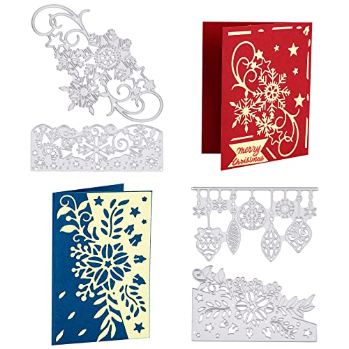 ORIGACH 4 Stück Weihnachten Metall Stanzformen Schneeflocke Element Stanzformen Prägeschablonen Schablonenform für DIY Scrapbooking Dekoratives Papier Weihnachtskartenherstellung ORIGACH 4 Stück Weihnachten Metall Stanzformen Schneeflocke Element Stanzformen Prägeschablonen Schablonenform für DIY Scrapbooking Dekoratives Papier Weihnachtskartenherstellung von ORIGACH