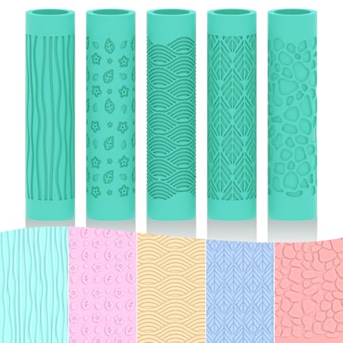 ORIGACH 5 Pcs Polymer Ton Ausstecher, Textur Ton Schneider Zur Herstellung von Ohrringen Modelliermassen-Ausstecher Zur Schmuckherstellung ORIGACH 5 Pcs Polymer Ton Ausstecher, Textur Ton Schneider Zur Herstellung von Ohrringen Modelliermassen-Ausstecher Zur Schmuckherstellung von ORIGACH