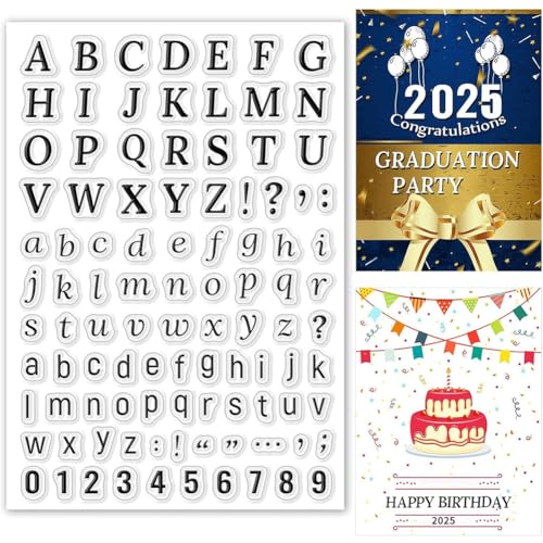 ORIGACH Buchstaben Klare Stempel Zahlen Buchstaben Silikon Transparent Stempel für Urlaub Geburtstag Festival Kartenherstellung DIY Scrapbooking Journaling Album ORIGACH Buchstaben Klare Stempel Zahlen Buchstaben Silikon Transparent Stempel für Urlaub Geburtstag Festival Kartenherstellung DIY Scrapbooking Journaling Album von ORIGACH