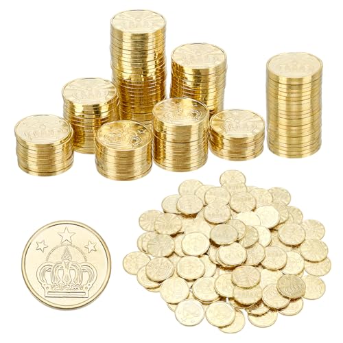 ORIGACH Casino-Münzen aus Metall, goldfarben, mit Aufbewahrungsbox, Goldschatzmünzen für Schatzsuche, Spielabende, Partygeschenke und Sammlerstücke, 2,5 cm, 100 Stück ORIGACH Casino-Münzen aus Metall, goldfarben, mit Aufbewahrungsbox, Goldschatzmünzen für Schatzsuche, Spielabende, Partygeschenke und Sammlerstücke, 2,5 cm, 100 Stück von ORIGACH