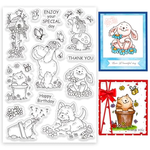 ORIGACH Frühling Tiere Klare Stempel für Karten machen DIY Scrapbooking Fotoalbum Dekoration ORIGACH Frühling Tiere Klare Stempel für Karten machen DIY Scrapbooking Fotoalbum Dekoration von ORIGACH