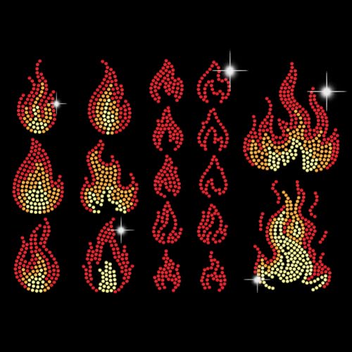 ORIGACH Kleine Flammen Strass Hotfix Aufbügeln, Wärmeübertragungs Aufkleber Bling Kleidungsreparatur Dekoration Kleidung Reparatur Applique Für T Shirt Jacke Taschen Kleidungsstücke ORIGACH Kleine Flammen Strass Hotfix Aufbügeln, Wärmeübertragungs Aufkleber Bling Kleidungsreparatur Dekoration Kleidung Reparatur Applique Für T Shirt Jacke Taschen Kleidungsstücke von ORIGACH