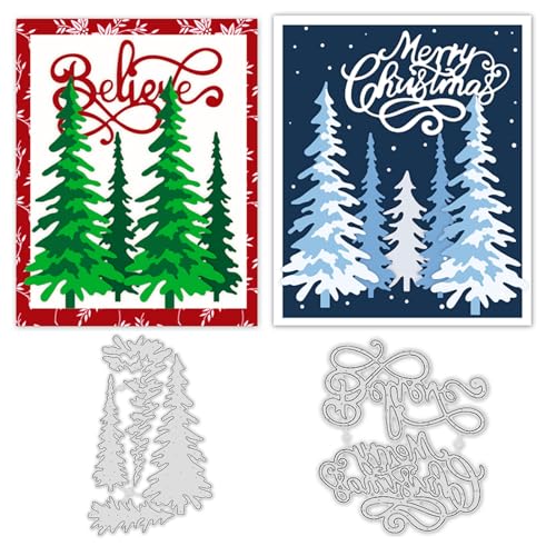 ORIGACH Weihnachts-Kiefernbaum Stanzschablonen Frohe Weihnachten Metall-Stanzformen für Glückwunschkart Scrapbooking Fotoalbum Handgefertigtes Geschenk ORIGACH Weihnachts-Kiefernbaum Stanzschablonen Frohe Weihnachten Metall-Stanzformen für Glückwunschkart Scrapbooking Fotoalbum Handgefertigtes Geschenk von ORIGACH