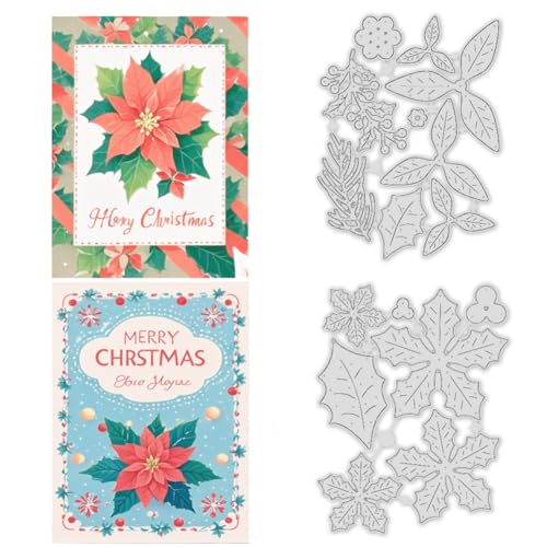 ORIGACH Weihnachtsstern-Stanzformen für Kartenherstellung, mehrlagige Blumen-Stanzformen zum Basteln, Scrapbooking, Tagebuch, Fotoalbum, Dekoration, 2 Stück ORIGACH Weihnachtsstern-Stanzformen für Kartenherstellung, mehrlagige Blumen-Stanzformen zum Basteln, Scrapbooking, Tagebuch, Fotoalbum, Dekoration, 2 Stück von ORIGACH