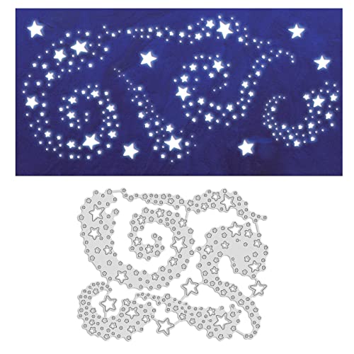 ORIGACH Wirbelnde Sterne Metall Stanzformen Stanzschablone für Kartenherstellung Sterne Prägeschablonen für DIY Scrapbooking Fotoalbum Dekorative ORIGACH Wirbelnde Sterne Metall Stanzformen Stanzschablone für Kartenherstellung Sterne Prägeschablonen für DIY Scrapbooking Fotoalbum Dekorative von ORIGACH