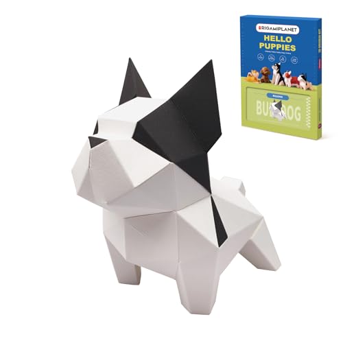 ORIGAMIPLANET Bulldog 3D Origami Papier Handwerk Kit, einfache DIY vorgeschnittene Welpen Papier Skulptur Modell für Erwachsene niedliche Tier Handmade Home Decor Papercraft Geschenk-Set Anfänger ORIGAMIPLANET Bulldog 3D Origami Papier Handwerk Kit, einfache DIY vorgeschnittene Welpen Papier Skulptur Modell für Erwachsene niedliche Tier Handmade Home Decor Papercraft Geschenk-Set Anfänger von ORIGAMIPLANET