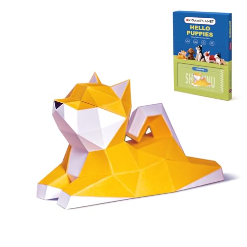 ORIGAMIPLANET Shiba Inu 3D Origami Papier Bastelset, einfache DIY vorgeschnittene Welpen Papier-Skulptur-Modell für Erwachsene, niedliche Tier Handmade Home Decor Papercraft Geschenk-Set Anfänger ORIGAMIPLANET Shiba Inu 3D Origami Papier Bastelset, einfache DIY vorgeschnittene Welpen Papier-Skulptur-Modell für Erwachsene, niedliche Tier Handmade Home Decor Papercraft Geschenk-Set Anfänger von ORIGAMIPLANET