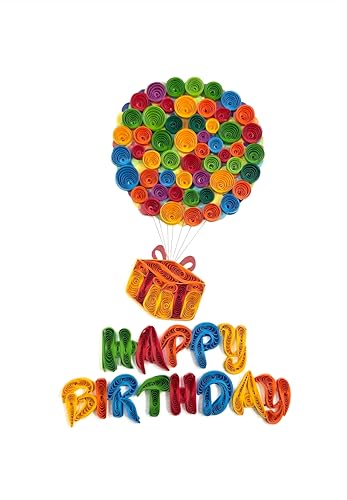 ORIGAMO Original Hb Flying Gift Quilling Karte - Hb Flying Gift - Filigrane Geschenkkarte zum Geburtstag und Feiern, Glückwunschkarte mit Umschlag ideal um zu beeindrucken ORIGAMO Original Hb Flying Gift Quilling Karte - Hb Flying Gift - Filigrane Geschenkkarte zum Geburtstag und Feiern, Glückwunschkarte mit Umschlag ideal um zu beeindrucken von ORIGAMO