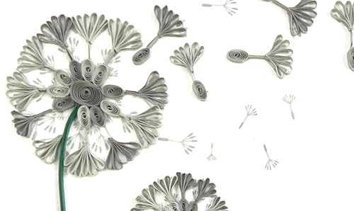ORIGAMO Originelle Dandelion Quilling Karte - Dandelion - filigrane Geschenkkarte zum Geburtstag und Feiern, Glückwunschkarte mit Umschlag ideal um zu beeindrucken von ORIGAMO