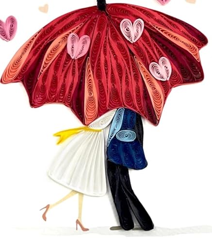 ORIGAMO Originelle Raining Hearts Quilling Karte - Raining Hearts - Filigrane Geschenkkarte zum Geburtstag und Feiern, Glückwunschkarte mit Umschlag ideal um zu beeindrucken ORIGAMO Originelle Raining Hearts Quilling Karte - Raining Hearts - Filigrane Geschenkkarte zum Geburtstag und Feiern, Glückwunschkarte mit Umschlag ideal um zu beeindrucken von ORIGAMO
