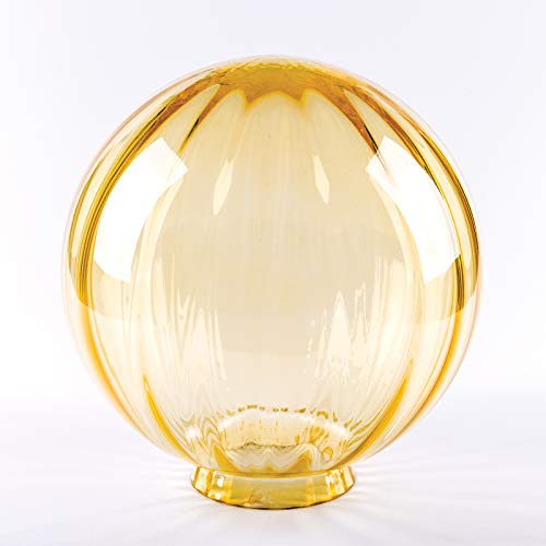 Glas Ersatzglas Kugelglas Außenleuchte Ø 200mm Griffrand/Kragenrand 95mm optisch (Gold) von ORION LIGHTSTYLE