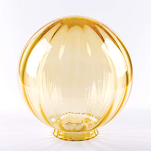 Glas Ersatzglas Kugelglas Außenleuchte Ø 200mm Griffrand/Kragenrand 95mm optisch (Gold) von ORION LIGHTSTYLE