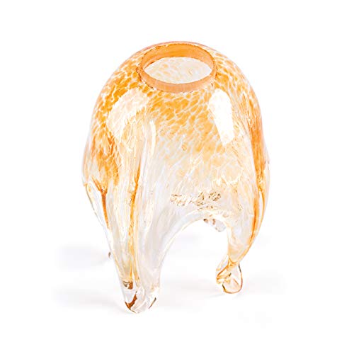 Glas Lampenschirm Florentiner Ersatzglas G9 Lochmaß Fassung ø 23mm gold Glasblüte Blumenglas von ORION LIGHTSTYLE