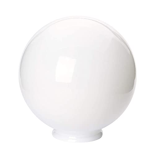 Ersatzglas als Lampenschirm (Ø 200 mm), Griffrand, Kragenrand 90 mm, Glaskugel, Opal, Weiß glänzend von ORION LIGHTSTYLE